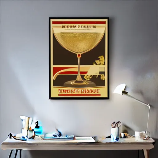 Image similar to art deco champagne poster