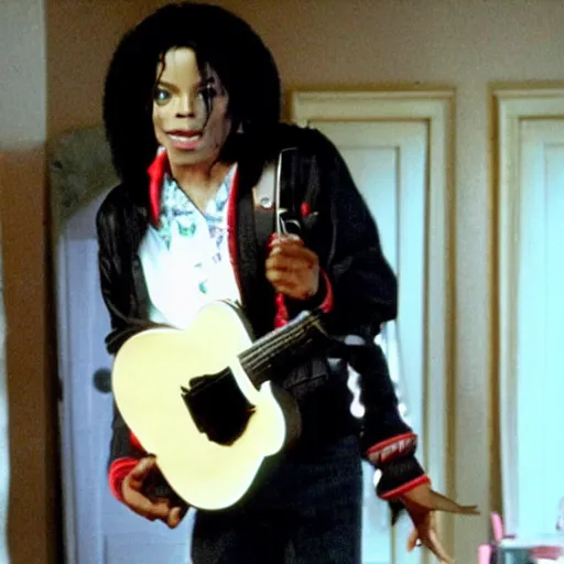 Prompt: Black Michael Jackson playing Jesse Katsopolis from Full House,8k,