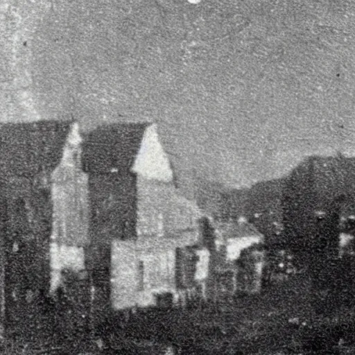 Image similar to first photograph ever taken, very grainy, blurry, 1840s