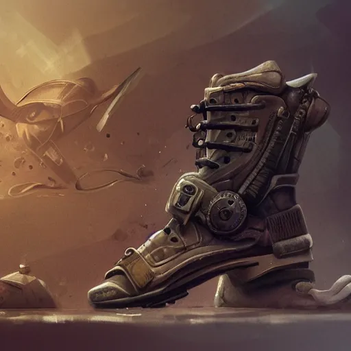 Image similar to sneaker concept art, steampunk, sharp focus, illustration, concept art by tooth wu