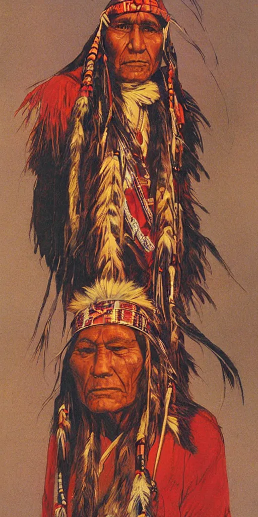 Image similar to of Native American Chief by P Moebius