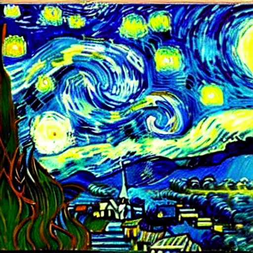 starry night as painted by pablo picasso | Stable Diffusion | OpenArt