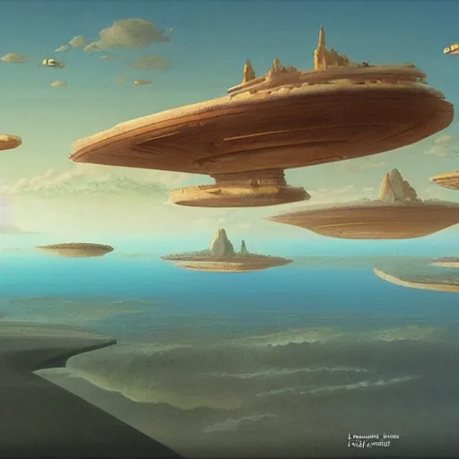 Prompt: floating sky islands, elegant, highly detailed, digital painting, concept art, smooth, sharp focus, illustration, by christian faber, by ralph mcquarrie, by leonardo da vinci