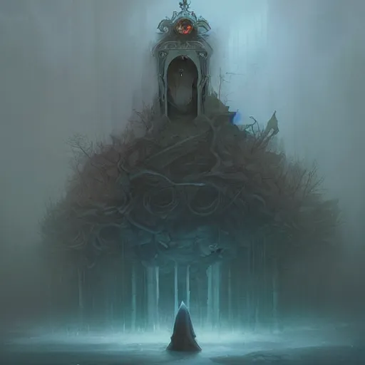 Image similar to realm of ghosts, by peter mohrbacher and mikko lagerstedt