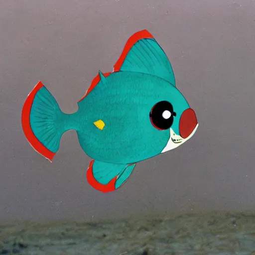 Prompt: photo of ponyo as a real fish