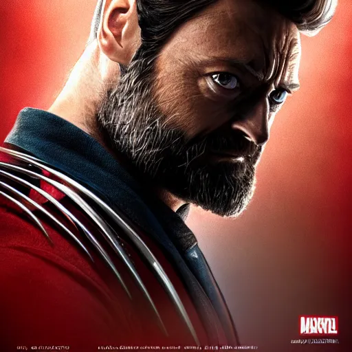 Image similar to portrait of x - men's wolverine played by nick offerman, photorealistic logan marvel movie still, detailed 8 k, poster style, high resolution