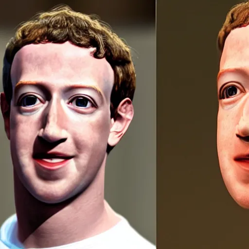 Image similar to Mark Zuckerberg as a Human, What Mark Zuckerberg would look like if he was a human being.