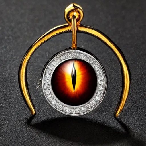 Image similar to jewelry inspired by the eye of sauron