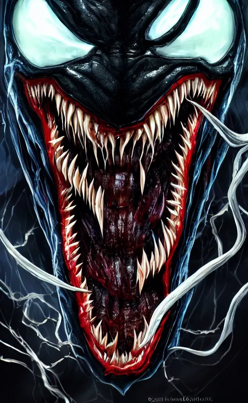 Image similar to venom as the scariest flash, dynamic lighting, fantasy concept art, trending on art station, stunning visuals, creative, cinematic, ultra detailed, ray tracing, sun rays, hyper realistic