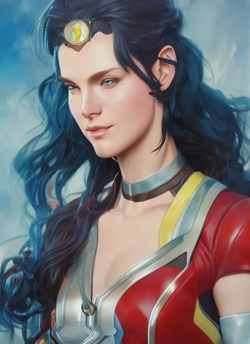 Image similar to ultra realistic illustration, gretta thornburg as captain planet anime, intricate, elegant, highly detailed, digital painting, artstation, concept art, smooth, sharp focus, illustration, art by artgerm and greg rutkowski and alphonse mucha and wlop