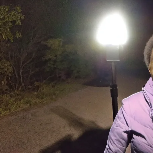 Image similar to chicago mayor lori lightfoot spotted on trail cam at night