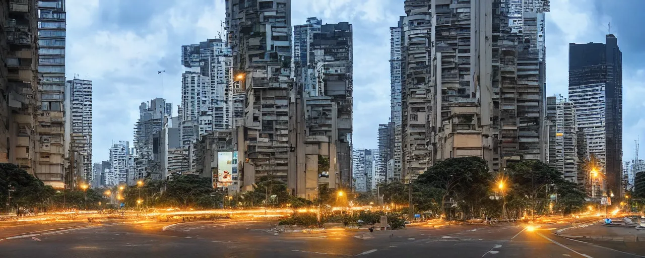 Image similar to avenida paulista, sao paulo, by makoto shinkai