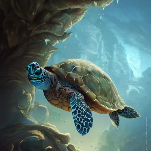 Image similar to cute wise sage turtle holding a staff, wearing a cloak, subsurface scattering, by jesper ejsing, justin gerard, tomasz alen kopera, cgsociety and fenghua zhong, highly detailed, rim light, cinematic lighting, illustration, art, octane render, very coherent, cinematic, hyper realism, high detail, octane render, 8 k