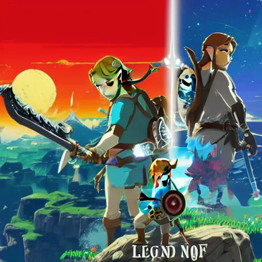 Prompt: <https://s.mj.run/lL-gCjhqJMs> legend of zelda breath of the wild, No mans Sky, red ,minimalistic