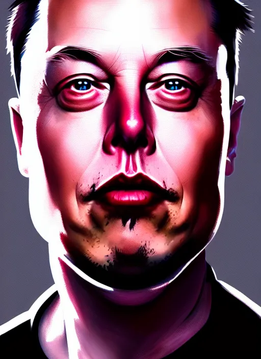 Prompt: elon musk, portrait, sharp focus, digital art, concept art, dynamic lighting, subsurface scattering, photoreal, trending on artstation, by emylie boivin and rossdraws