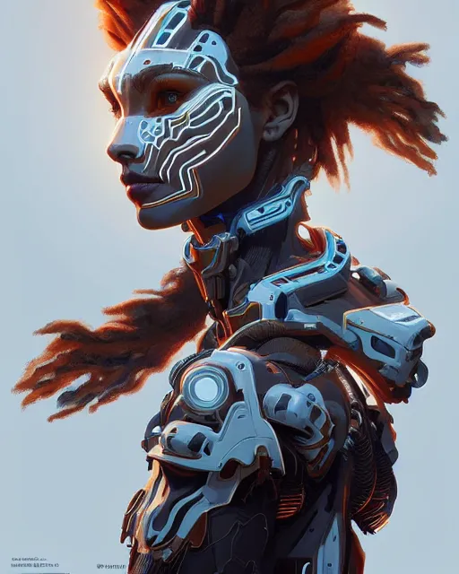 Prompt: symmetry!! portrait of a machine from horizon zero dawn, machine face, pharoanic look, intricate, elegant, highly detailed, digital painting, artstation, concept art, smooth, sharp focus, illustration, art by artgerm and greg rutkowski and alphonse mucha, 8 k