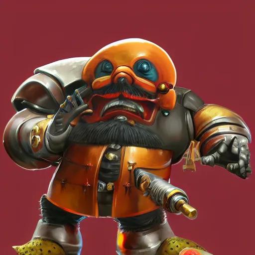 Image similar to dr robotnik in warhammer 4 0 k. trending on artstation