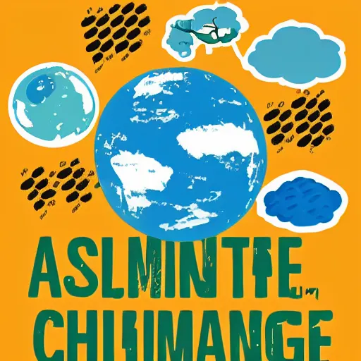 Image similar to an awareness poster about climate change