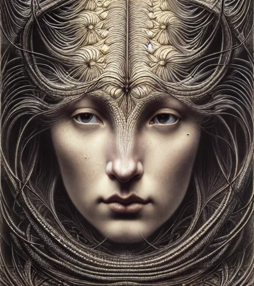 Prompt: detailed realistic beautiful lightning goddess face portrait by jean delville, gustave dore, iris van herpen and marco mazzoni, art forms of nature by ernst haeckel, art nouveau, symbolist, visionary, gothic, neo - gothic, pre - raphaelite, fractal lace, intricate alien botanicals, ai biodiversity, surreality, hyperdetailed ultrasharp octane render