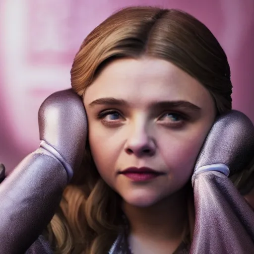 Prompt: Adult Chloe Moretz as Princess Leia, XF IQ4, 150MP, 50mm, F1.4, ISO 400