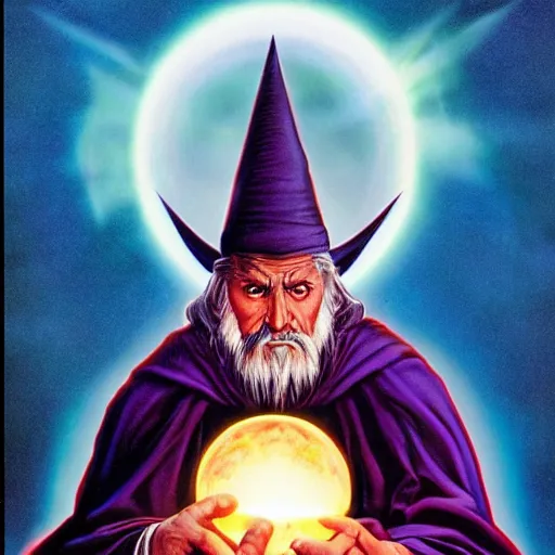 Wizard Staring Into Orb By Greg Hildebrandt. Nintendo 