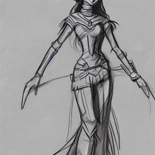 Image similar to milt kahl sketch of victoria justice as princess padme from star wars episode 3