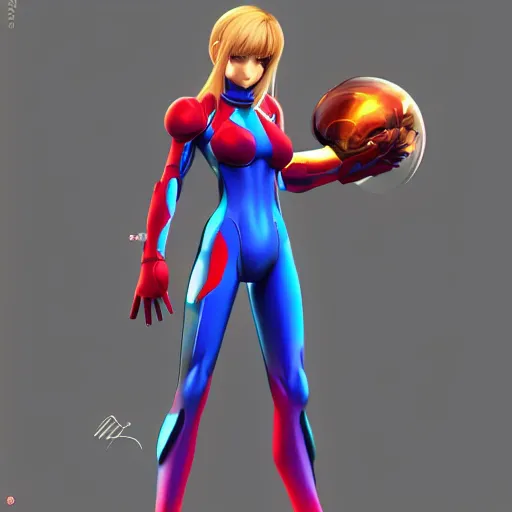 Image similar to Samus Aran Zero Suit Metroid By Protomonkey Art 3d Cgsociety by Artgerm, Space Traveler, Wenjuinn