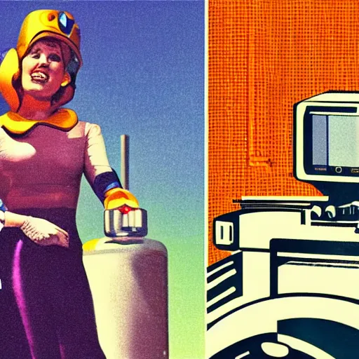 Image similar to retro futurism