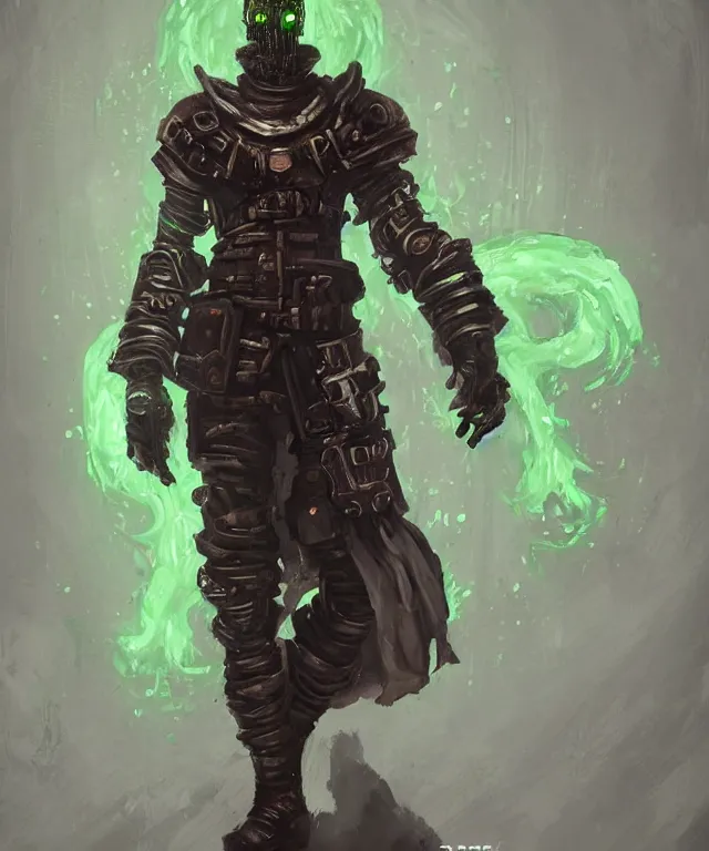 Prompt: a oil painting full body character portrait of a toxic android in the style of dark souls in the style of darkest dungeon trending on artstation deviantart pinterest detailed realistic hd 8 k high resolution