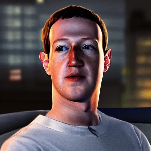 Prompt: mark zuckerberg posing on a gta load screen