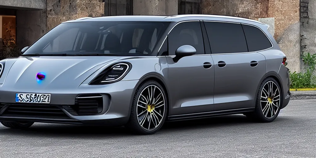 Image similar to “2021 Porsche Minivan, ultra realistic, 4K, high detail”