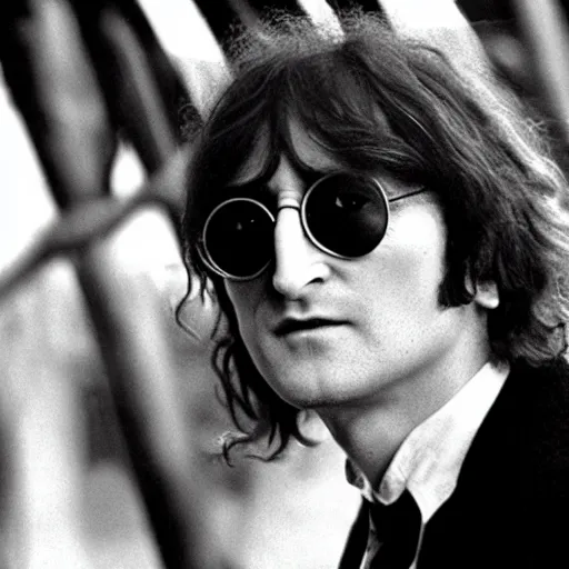 Image similar to john lennon staring in alejandro jodorowsky's movie