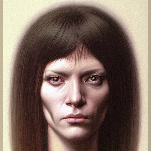 Prompt: Female Portrait, by Wayne Barlowe.
