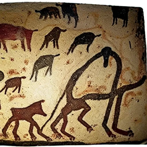 Image similar to hunting, altamira cave painting