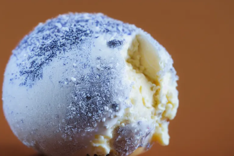 Image similar to photography of ice cream ball, 4k