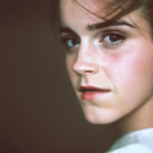 Image similar to 35mm film still of Emma Watson, figure portrait