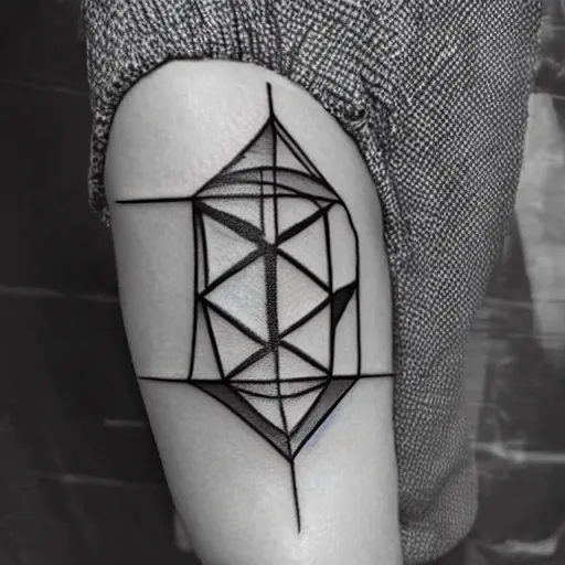 Image similar to geometrical tattoo,