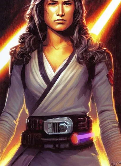 Image similar to jaina solo's face, jedi from star wars legends books, star wars portrait by tsuyoshi nagano art japanese