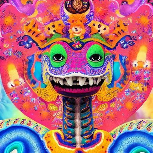 Prompt: “Alebrijes” Character portrait, 3-D 8k , digital art, Mexican folk art, cute single animal, contrasting nebula background, Hyperdetailed, Martin Sandiego, Julia Fuentes, Adi Granov