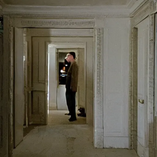 Image similar to The Backrooms, Stanley Kubrick cinematography