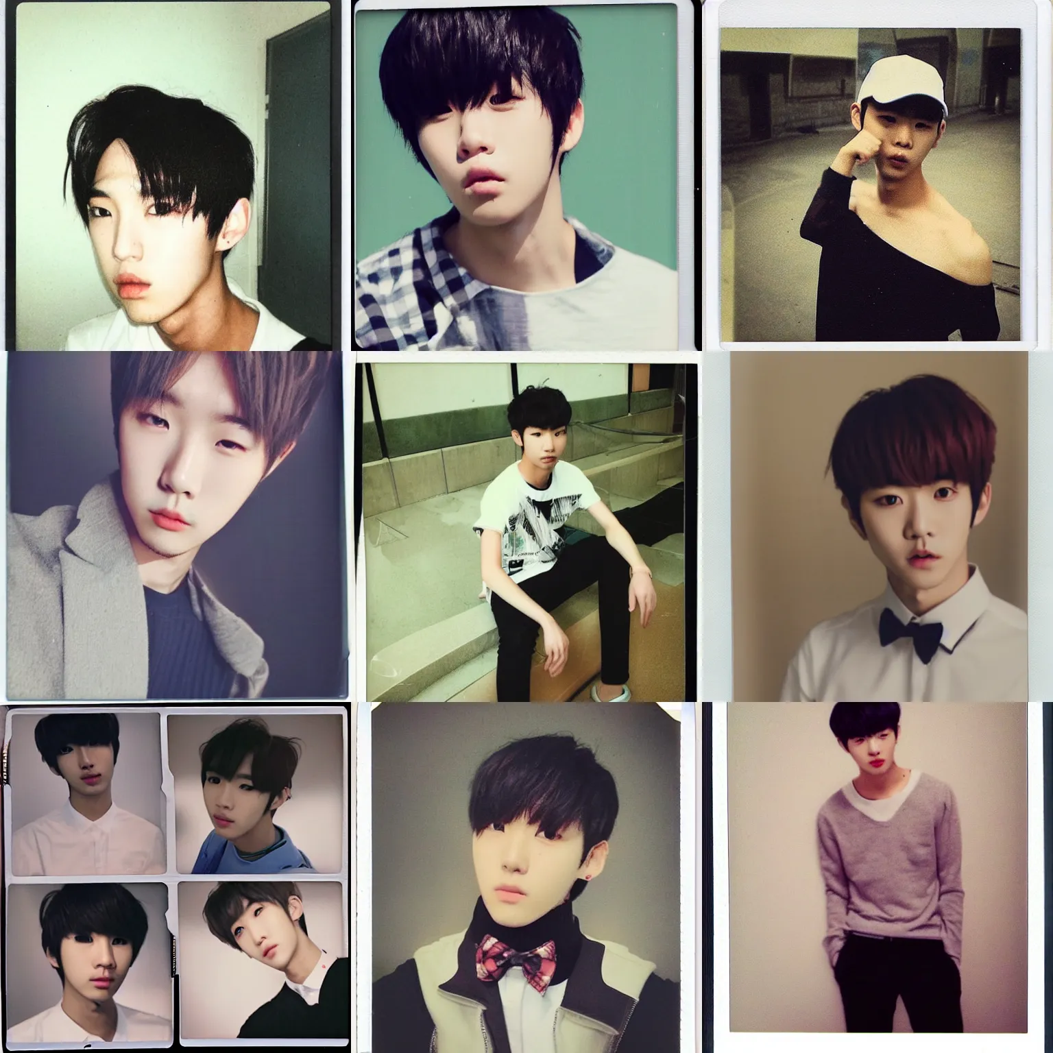 Prompt: male ulzzang, polaroid