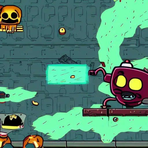 Prompt: doom gameplay in the style of adventure time
