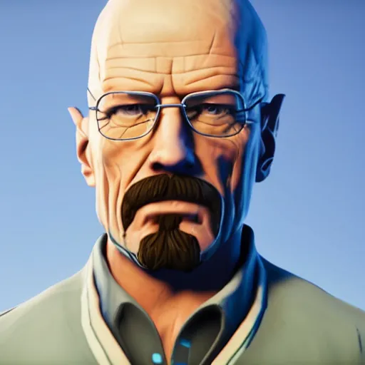 Image similar to a detailed portrait of walter white in fortnite, unreal engine 5 rendered, incredibly highly detailed and realistic, 8 k, sharp focus, studio quality