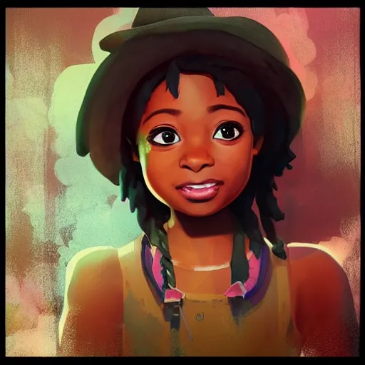 Image similar to !dream Skai Jackson as izzy (from jake and the neverland pirates),brown eyes,detailed, 8k hd,by rossdraws and greg rutkowski,in the style of a Instagram profile picture