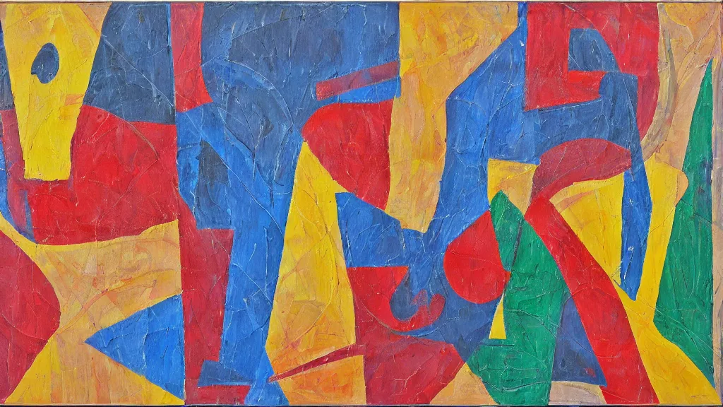 Prompt: abstract art painting geometry figures lines forms in style of jasper johns, fine details,