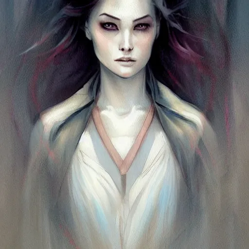 Image similar to a painting in the style of charlie bowater and in the style of charles dulac.