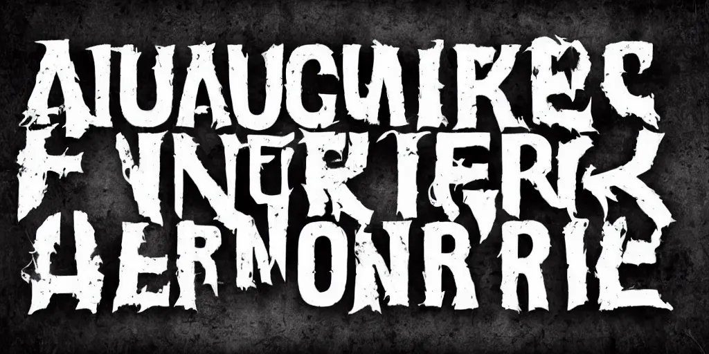 Image similar to accurate vector font serif horror themed, whole alphabet