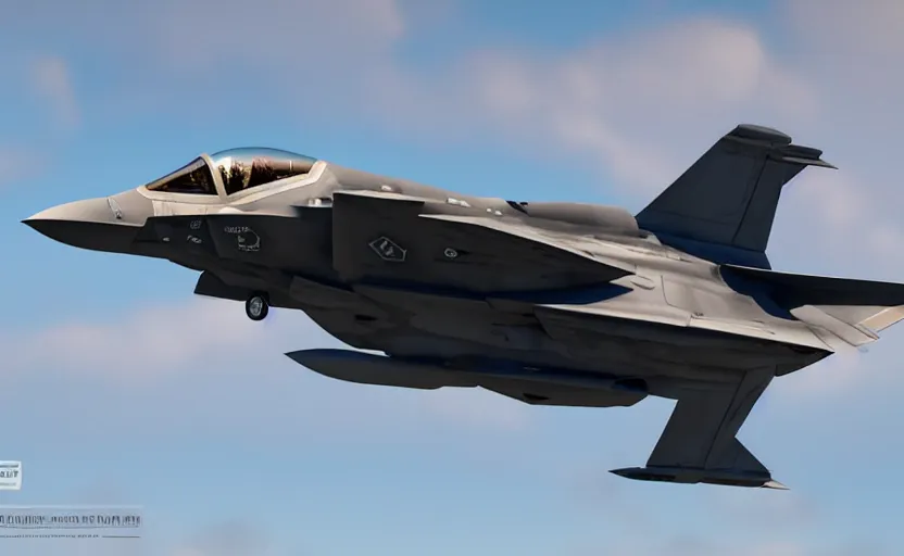 Image similar to panavia tornado replica, f 3 5, stealth features, top gun maverick, realistic aircraft, realistic paint job, from falcon bms, promo photo, stunning, dcs world style, bokeh soft, shot on 1 5 0 mm, zenithal lightning, trending on instagram, by award winning photographer, symmetrical features