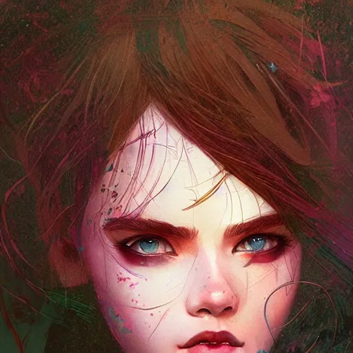 Prompt: Lofi portrait Pixar style by Stanley Artgerm and Carne Griffiths and Tom Bagshaw