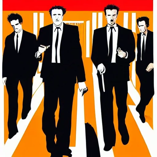 Prompt: Reservoir dogs 90s sitcom promo poster